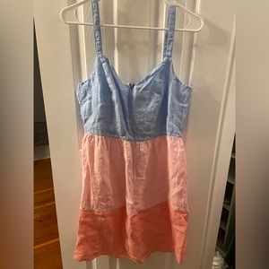 Cynthia Rowley Blue and Pink Colorblock Dress